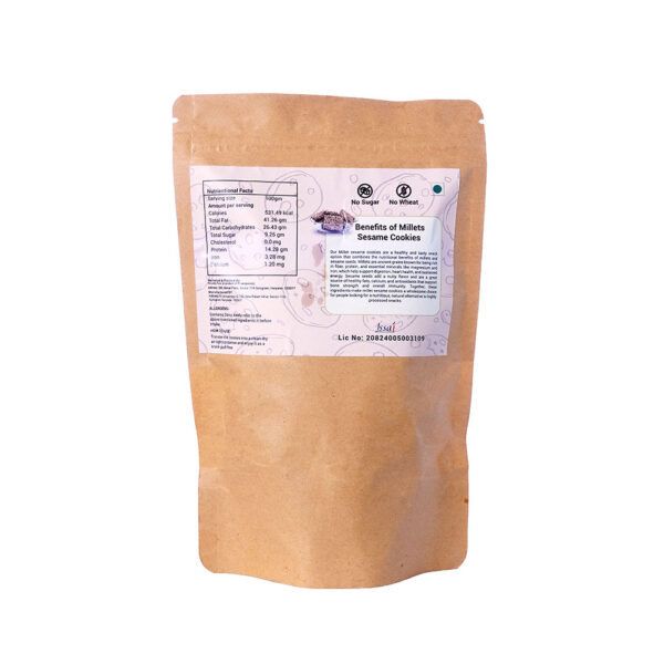 Second image of Millet Cookie - Chocolate Sesame flavor